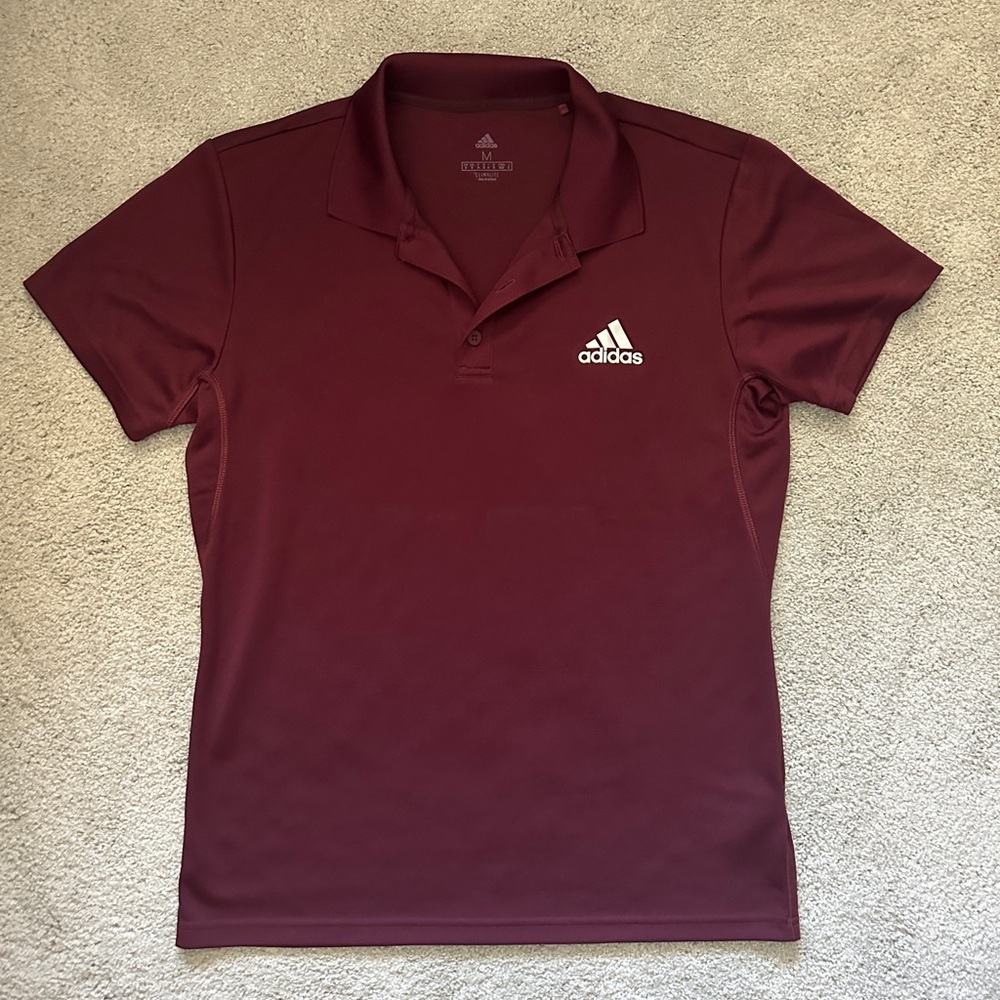 Adidas Burgundy Polo Shirt